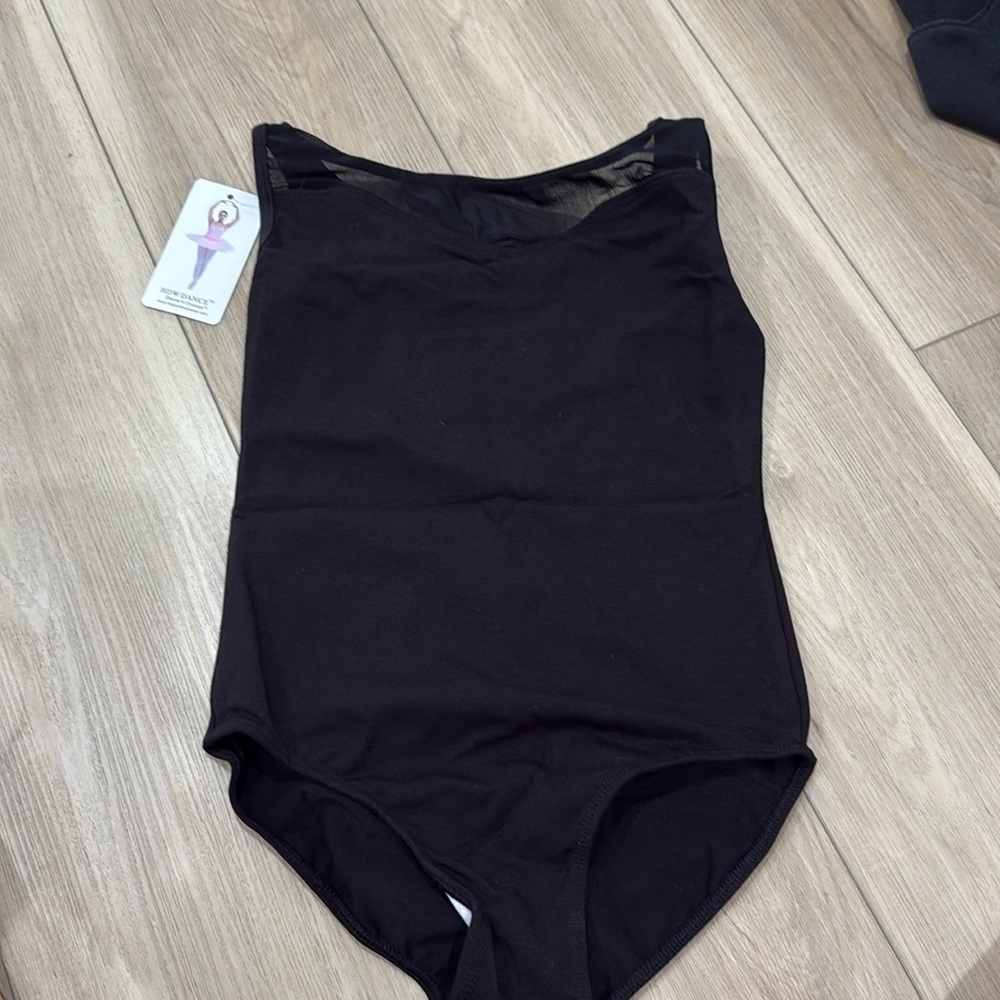 NWT- Happy Dance Wear Leotard, black child’s large